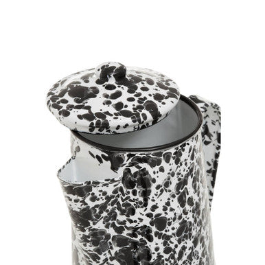Orsina Hygge Coffee Pot – Black and White Patterned Ceramic Server