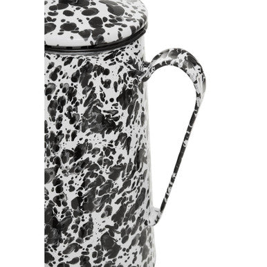 Orsina Hygge Coffee Pot – Black and White Patterned Ceramic Server
