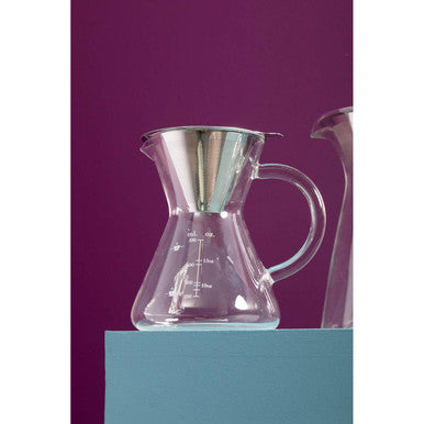 Orsina Tova Pour-Over Coffee Pot – 400ml Glass Brewer with Filter
