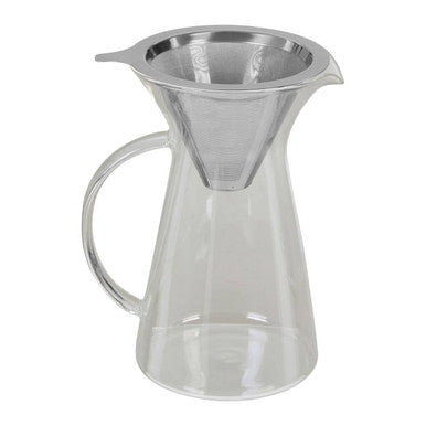 Orsina Tova Coffee Pot | 1100ml Borosilicate Glass with Steel Filter