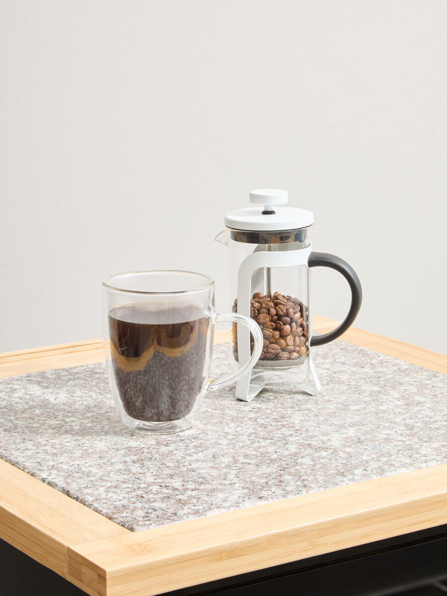 Orsina Akeala Matte White French Press Cafetiere - 350ml Glass Beaker