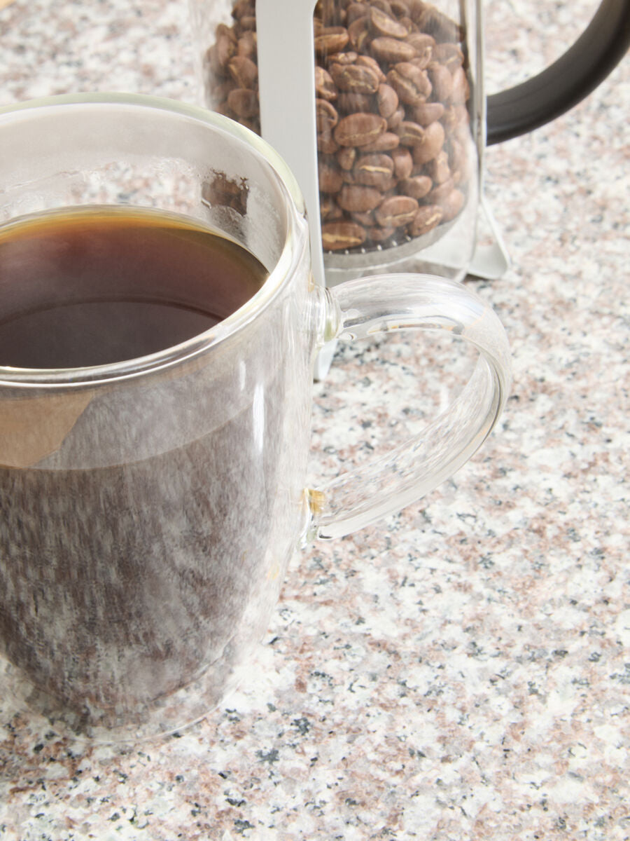 Orsina Akeala Matte White French Press Cafetiere - 350ml Glass Beaker