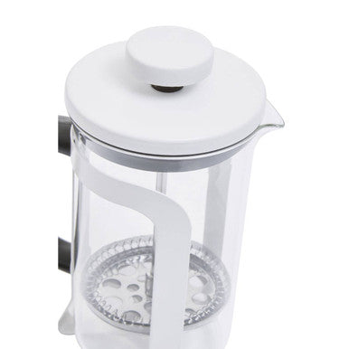 Orsina Akeala Matte White French Press Cafetiere - 350ml Glass Beaker