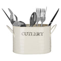 Orsina Sketch Cutlery Caddy – Cream 4-Compartment Utensil Holder
