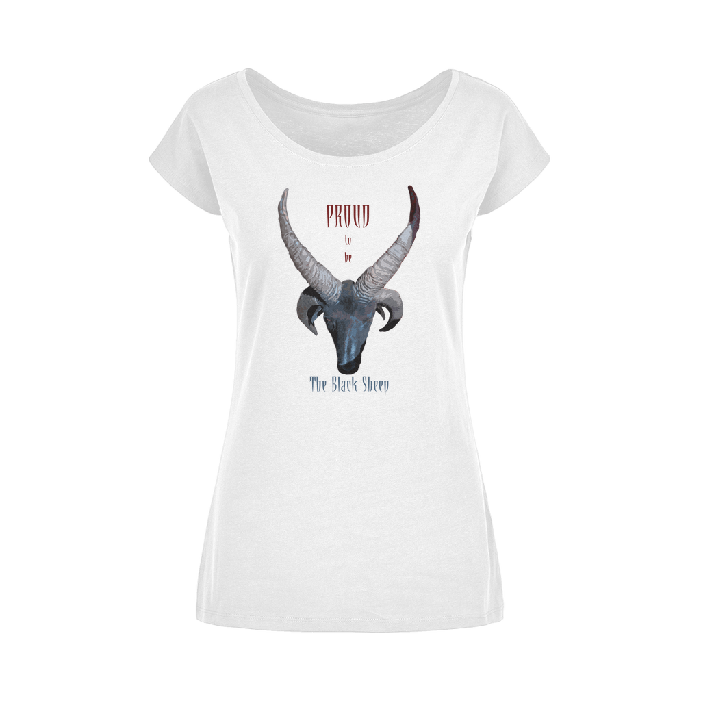 Kate's Clothing Black Sheep Wide Neck Cotton T-Shirt | Gothic Style