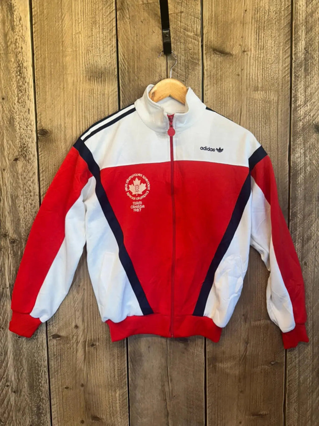 Original Vintage 1987 Adidas Tracksuit Top Team Canada Special Olympics Rare