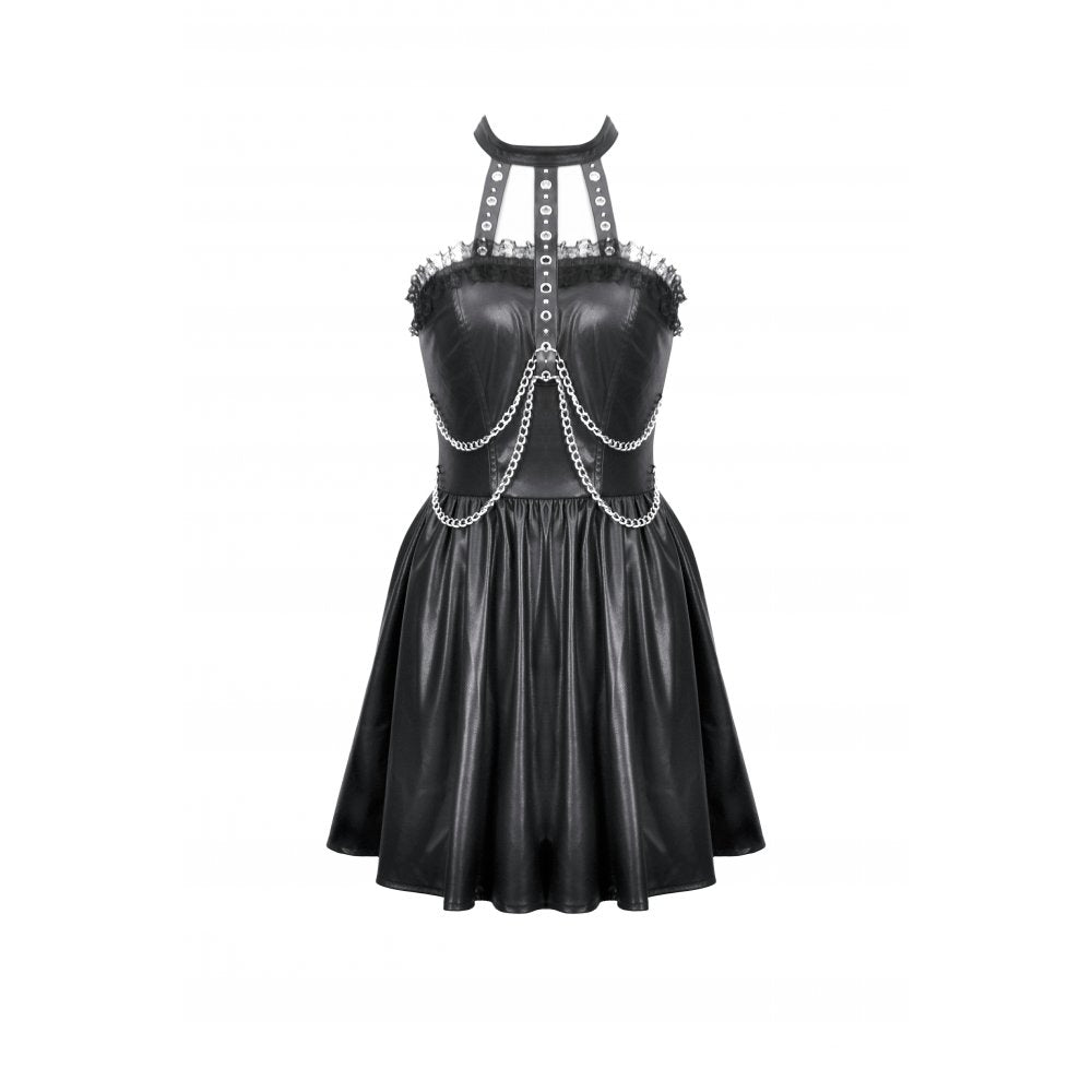 Dark in Love Valentina Red Velvet Mesh Goth Dress | Embroidered Gown