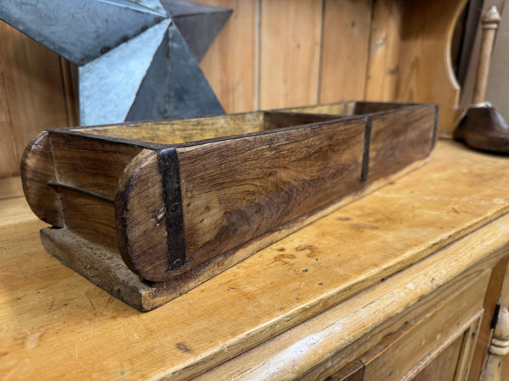 Rustic Wooden Double Brick Mould Planter & Storage Tray | Vintage Decor