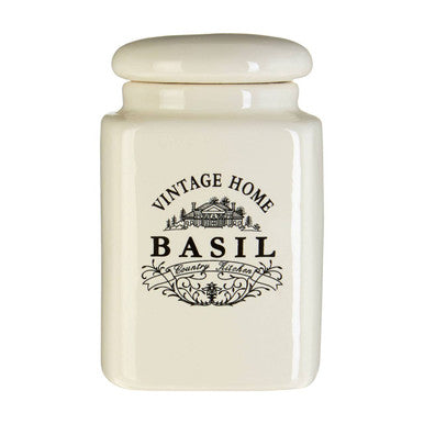 Orsina Vintage Home Ceramic Spice Jars – Set of 6 Cream Canisters