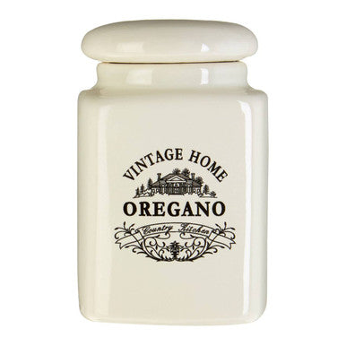 Orsina Vintage Home Ceramic Spice Jars – Set of 6 Cream Canisters