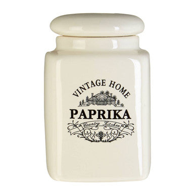 Orsina Vintage Home Ceramic Spice Jars – Set of 6 Cream Canisters