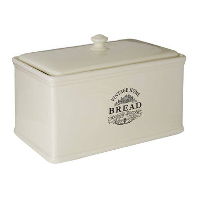 Orsina Vintage Home Cream Ceramic Bread Bin | Farmhouse Kitchen Storage