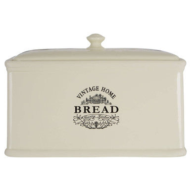 Orsina Vintage Home Cream Ceramic Bread Bin | Farmhouse Kitchen Storage