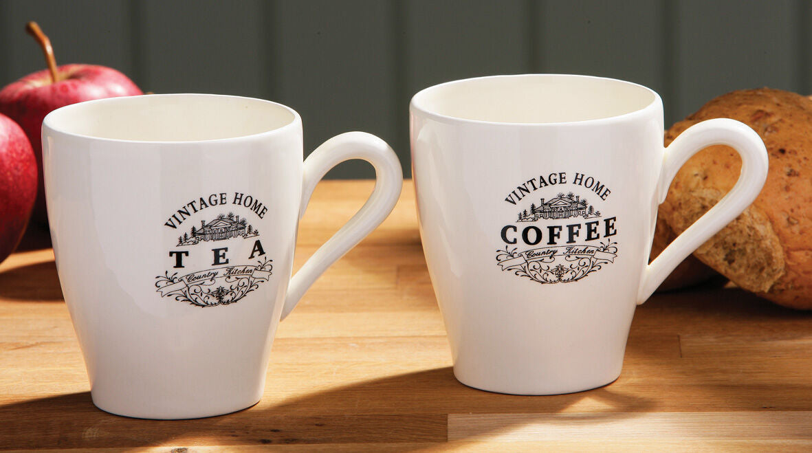 Orsina Vintage Home Cream Tea Mug – Ceramic Farmhouse Coffee Cup