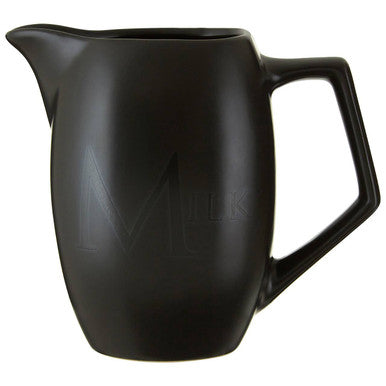 Orsina Black Ceramic Milk Jug – Modern Drip-Free Creamer Pitcher