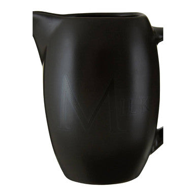 Orsina Black Ceramic Milk Jug – Modern Drip-Free Creamer Pitcher