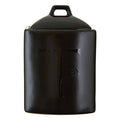 Orsina Black Stoneware Tea Canister – Ceramic Kitchen Storage Jar