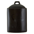 Orsina Black Stoneware Sugar Canister | Ceramic Kitchen Storage Jar