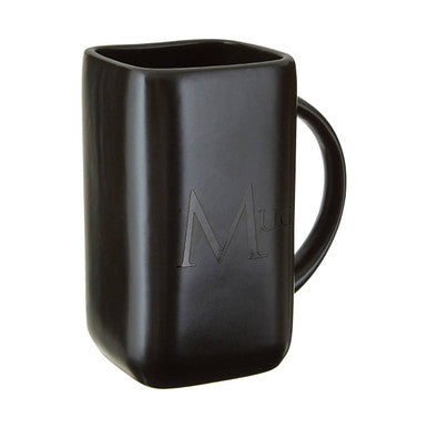 Orsina Black Text Ceramic Mug – Modern Minimalist Coffee Cup