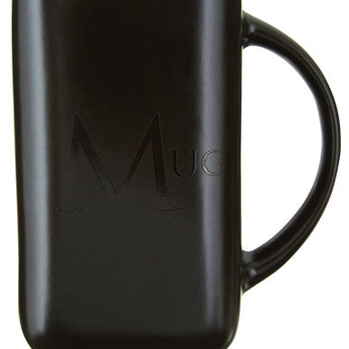 Orsina Black Text Ceramic Mug – Modern Minimalist Coffee Cup