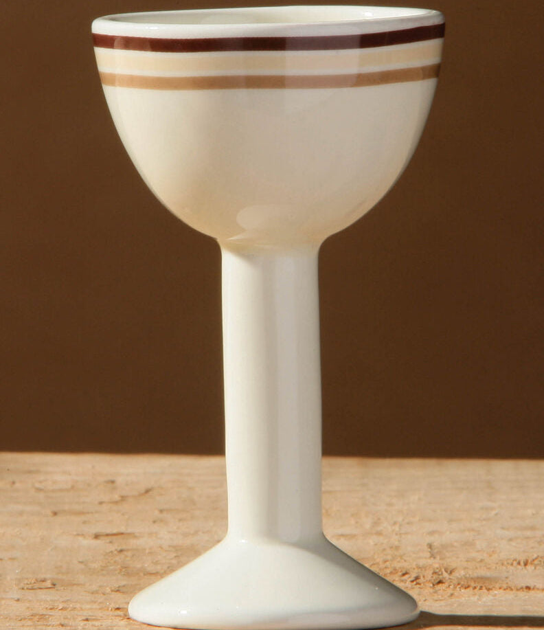 Orsina Neapolitan Striped Ceramic Egg Cups – Set of 2 Breakfast Cups