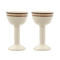 Orsina Neapolitan Striped Ceramic Egg Cups – Set of 2 Breakfast Cups