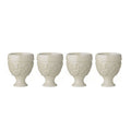 Orsina Georgia Ceramic Egg Cups – Set of 4 Cream Breakfast Holders