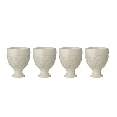 Orsina Georgia Ceramic Egg Cups – Set of 4 Cream Breakfast Holders