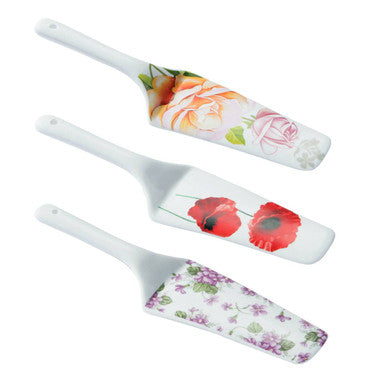 Orsina Peach Rose Cake Slice – Porcelain Floral Dessert Server
