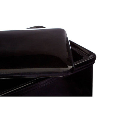 Orsina Vintage Home Black Dolomite Bread Crock – Ceramic Bread Bin