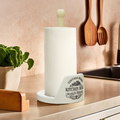Orsina Vintage Home Kitchen Roll Holder – Cream Dolomite & Pine Wood