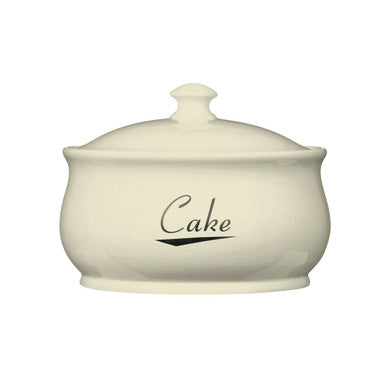 Orsina Coronet Ceramic Cake Crock | Cream Kitchen Storage Canister