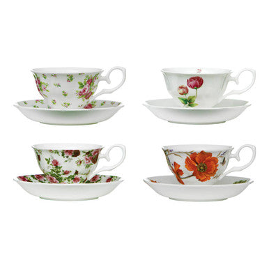 Orsina Peony Cup and Saucer Set – Fine Bone China Floral Teacup
