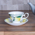 Orsina Orchard Fruits Lemon Tree Cup and Saucer – Bone China Tea Set