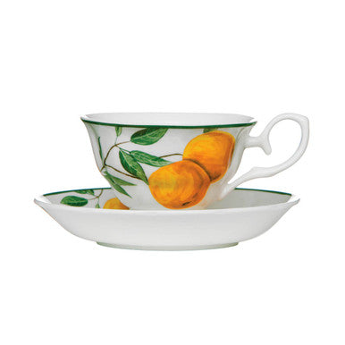 Orsina Orange Grove Bone China Cup and Saucer – Citrus Tea Set
