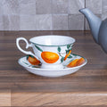 Orsina Orange Grove Bone China Cup and Saucer – Citrus Tea Set