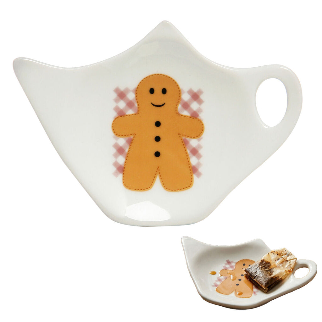 Orsina Gingerbread Man Teabag Tidy – Festive Kitchen Countertop Holder