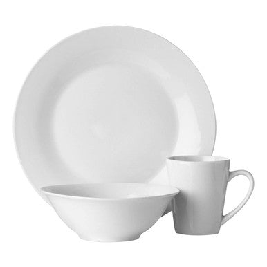 Orsina Elmira 12 Piece White Porcelain Dinner Set | Modern Tableware