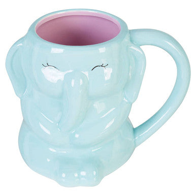 Orsina Gigil Elephant Mug – Green Ceramic Kids Cup with Easy-Hold Handle