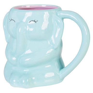 Orsina Gigil Elephant Mug – Green Ceramic Kids Cup with Easy-Hold Handle