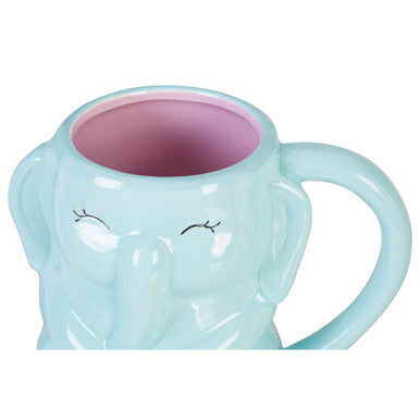 Orsina Gigil Elephant Mug – Green Ceramic Kids Cup with Easy-Hold Handle