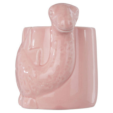 Orsina Gigil Dinosaur Mug – Pink Textured Kids Cup with Wide Handle