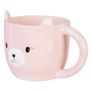 Orsina Gigil Bear Mug – Pink Ceramic Novelty Cup for Kids and Adults