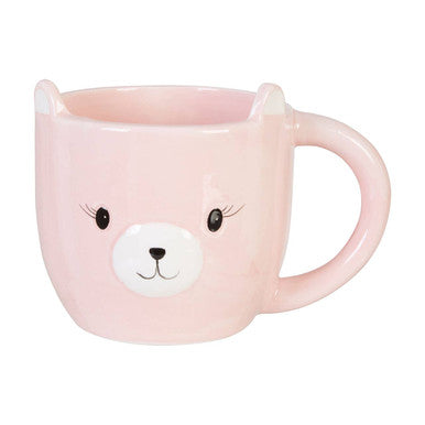 Orsina Gigil Bear Mug – Pink Ceramic Novelty Cup for Kids and Adults
