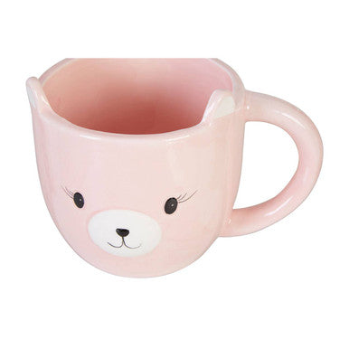 Orsina Gigil Bear Mug – Pink Ceramic Novelty Cup for Kids and Adults