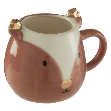 Orsina Rudy Reindeer Mug – 500ml Brown Porcelain Festive Coffee Cup