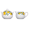 Orsina Orchard Fruits Lemon Tree Sugar and Cream Set | Ceramic Tableware