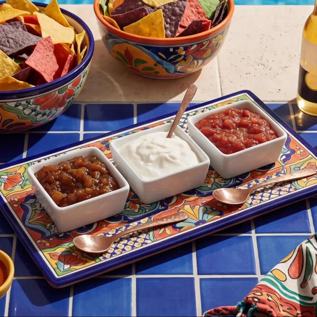 Orsina Dela Set of 3 White Ceramic Antipasti Serving Dishes | Modern