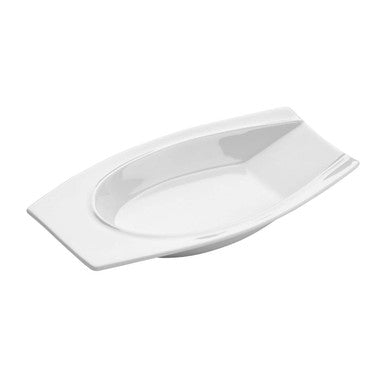 Orsina Basso White Porcelain Serving Bowl | Large Pasta & Salad Dish