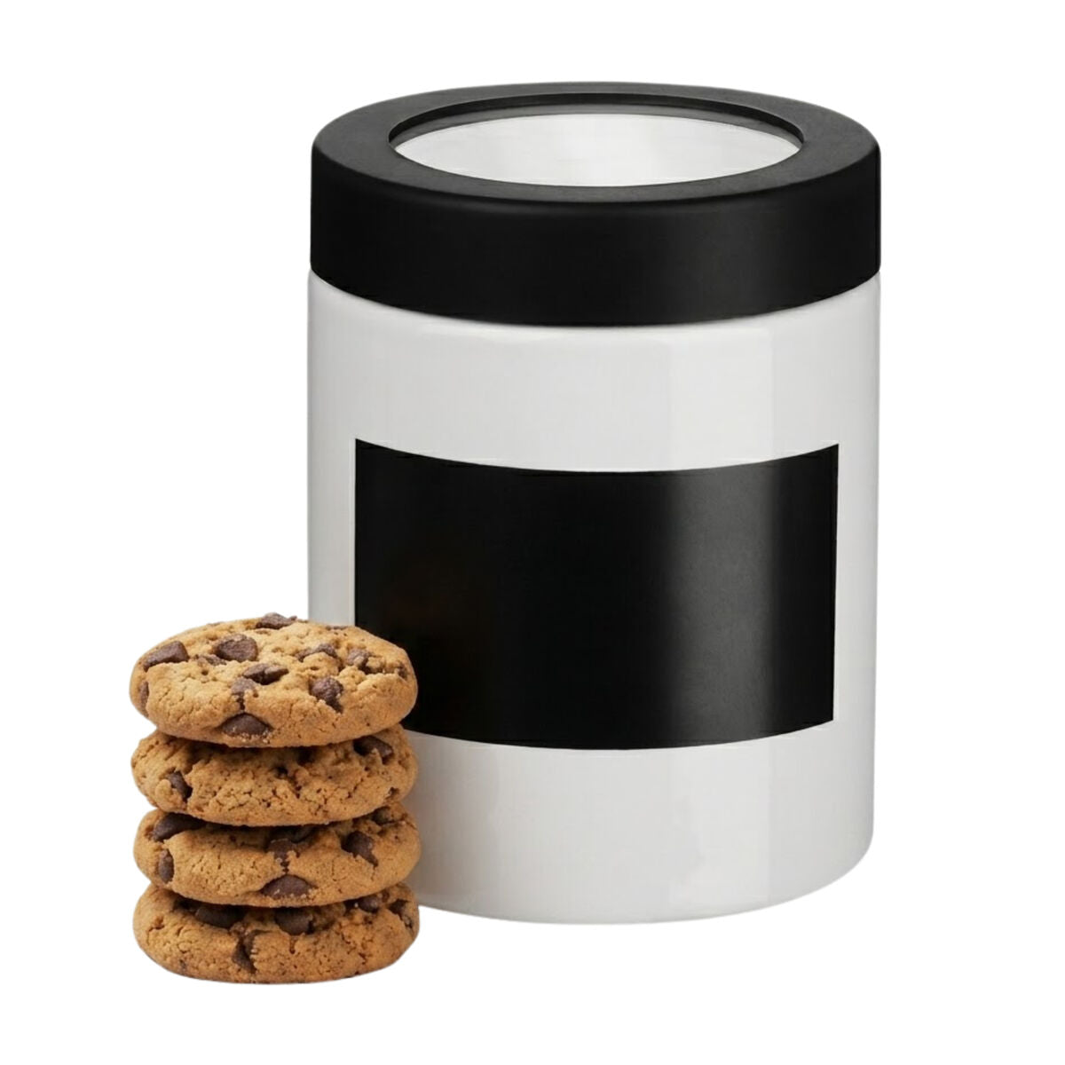 Orsina Chalkboard Small Canister – Black and White Kitchen Storage